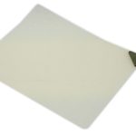 A white flexible cutting board with a small gray triangular corner grip, set against a white backgroundโideal for those sourcing Manufacturing Stationery Items in China.