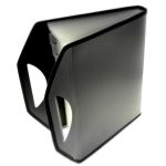A black plastic file organizer with handles and accordion-style expanding folders inside, ideal for organizing documentsโexpertly crafted through Manufacturing Stationery Items in China.